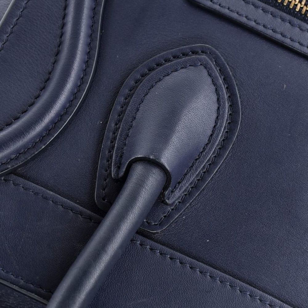 Celine Luggage Bag Smooth Leather Nano Blue - Picture 8 of 9